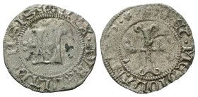 ASTI
Ludovico II Duca D’Orleans, 1465-1498.
Bianchetto o Terlina.
Æ
gr. 0,82
Dr. DVX •AVRELIANENSIS. Grande L; a s., fiore.
Rv. ET • MEDIOLANI Z...