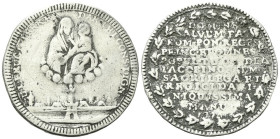 BOLOGNA
Governo Popolare, 1796-1797.
Medaglia votiva 1794 con La Madonna di San Luca (Preghiera antigiacobina durante il governo Popolare di Bologna...