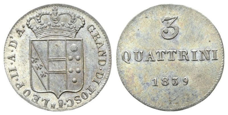 FIRENZE
Leopoldo II d'Asburgo Lorena, 1824-1859.
3 Quattrini 1839.
Mi
gr. 2,...