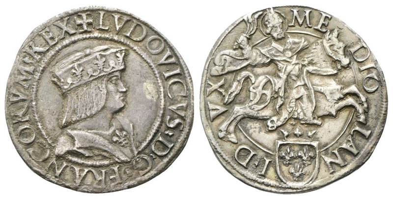 MILANO
Luigi XII d’Orleans, Re di Francia e Duca di Milano, 1500-1513. 
Teston...