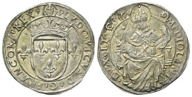 MILANO
Luigi XII d’Orleans, Re di Francia e Duca di Milano, 1500-1513. 
Grosso regale da 6 soldi.
Ag
gr. 3,83
Dr. (testa mitrata)’LVDOVICVS’D’G’F...
