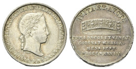 MILANO
Ferdinando I d'Asburgo Lorena, 1835-1848.
Medaglia per l'incoronazione 1838 argento.
Ag
gr. 3,28
Dr. FERDINANDVS•I•D•C•AVSTRIAE•IMPERATOR•...