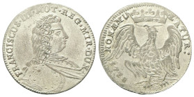 MODENA
Francesco III d’Este, 1737-1780. 
Lira 1738.
Ag
gr. 5,51
Dr. FRANCISCUS•III•MUT•REG•MIR•DUX•. Busto a d. corazzato.
Rv. NON AEMU - LATUR:...