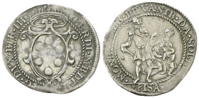 PISA
Ferdinando I de’ Medici, 1587-1609.
10 Soldi per il Levante.
Ag
gr. 2,71
Dr. FERDI•MEDI•[MAG]•DVX•ETR•III•. Stemma in cartella coronato.
Rv...
