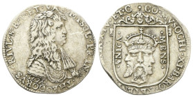 RETEGNO
Antonio Teodoro Trivulzio, 1676-1678. 
Mezzo Filippo stretto 1676.
Ag 
gr. 13,61
Dr. •THEODORVS•TRIVL•S•R•I•ET•VAL•MISOL•PRIN. Busto drap...