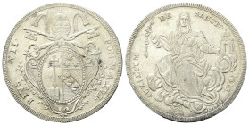 ROMA
Pio VII (Barnaba Chiaramonti), 1800-1823.
Scudo 1815 a. XVI, III Tipo.
Ag
gr. 26,28
Dr. PIVS VII• - PON• - M•A•XVI•. Stemma sormontato dalle...