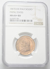 ROMA
Pio IX (Giovanni Maria Mastai Ferretti), 1846-1878.
Soldo 1867 a. XXI.
Æ
gr.
Dr. Busto a s., con zucchetto, mozzetta e stola.
Rv. Valore e ...