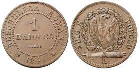 ROMA
Seconda Repubblica Romana, 1848-1849.
Baiocco 1849.
Æ
gr. 10,24
Dr. ✶REPUBBLICA ROMANA✶.Valore; nel giro, data.
Rv. ✿DIO E - POPOLO. Aquila...