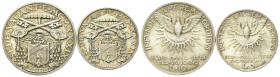 ROMA-Città del Vaticano
Sede Vacante (Cam. Card. Eugenio Pacelli), 1939.
10 Lire e 5 Lire 1939.
Ag
Dr. SEDE•VACANTE•MCMXXXIX. Stemma del Cardinale...