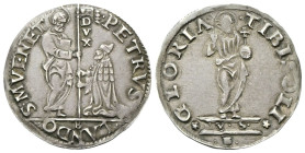 VENEZIA
Pietro Lando Doge LXXVIII, 1539-1545. 
Mocenigo o Lira.
Ag
gr. 6,47
Dr. •PETRVS - •LANDO• - S•M•VENET. San Marco nimbato, stante, porge i...