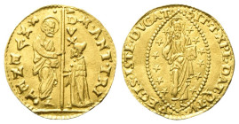 VENEZIA
Marcantonio Trevisan Doge LXXX, 1553-1554.
Zecchino.
Au
gr. 3,46
Dr. •M•ANT•TRI - • -S•M•VENET. San Marco stante verso s., porge il vessi...
