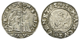 VENEZIA
Gerolamo Priuli Doge LXXXIII, 1559-1567.
6 Soldi.
Ag
gr. 1,56
Dr. HIE•PRIOL• - AVE•G•PL. La Beata Vergine, col Bambino in braccio benedic...