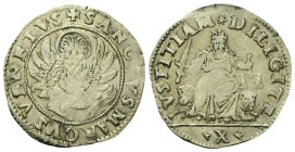 VENEZIA
Monetazione anonima per la città di Venezia e tutto il dominio
Dieci Gazzette o Lirone (Legge 5/1/1571).
Ag
gr. 8,02
Dr. +SANCTVS MARCVS ...
