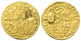 VENEZIA
Marino Grimani Doge LXXXIX, 1595-1605.
Zecchino con contromarca ottomana di Sulaymân II ibn Ibrâhîm 1687-1691.
Au
gr. 3,41
Dr. MARIN GRIM...