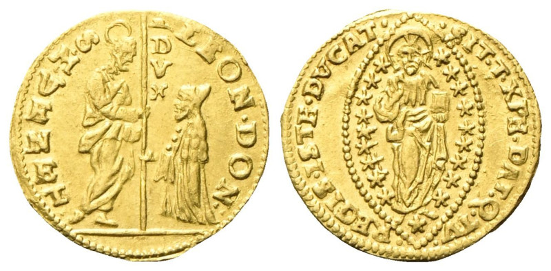 VENEZIA
Leonardo Donà Doge XC, 1606-1612.
Zecchino.
Au
gr. 3,49
Dr. LEON•DO...