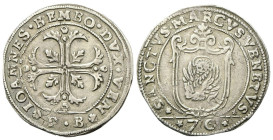 VENEZIA
Giovanni Bembo Doge XCII, 1615-1618.
Mezzo Scudo della croce.
Ag
gr. 15,65
Dr. ✿IOANNES•BEMBO•DVX•VEN✿. Croce fogliata, con rosa al centr...