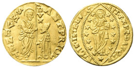 VENEZIA
Antonio Priuli Doge XCIV, 1618-1623.
Zecchino.
Au
gr. 3,45
Dr. ANT•PRIOL - S•M• VENET•. San Marco stante verso s., porge il vessillo al D...