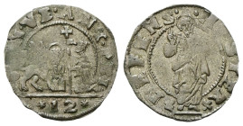 VENEZIA
Antonio Priuli Doge XCIV, 1618-1623.
Soldo, detto Soldone, da 12 Bagattini.
Mi
gr. 1,99
Dr. •S M•VE•ANT•PRI. Il doge, inginocchiato, tien...