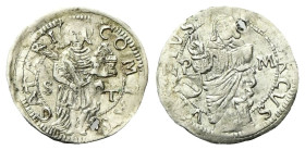 VENEZIA
Cattaro, monetazione con sigle.
Grossetto, Pietro Morosini Provveditore e Conte (1625-1626).
Ag
gr. 0,57
Dr. COMTAS - CATARI. San Trifone...