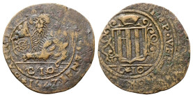 VENEZIA
Monetazione per il Regno di Candia. ﻿Giovanni Battista Grimani Capitano della piazza, Nicolò Dolfin Provveditore, 1647.
Moneta di necessità ...