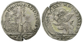 VENEZIA
Alvise II Mocenigo Doge CX, 1700-1709.
Leone da 80 Soldi per la Dalmazia e l'Albania.
Ag
gr. 11,38
Dr. ✶S✶M✶V - ALOY✶MOCENI. San Marco ni...