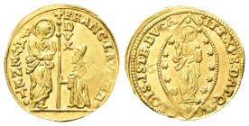 VENEZIA
Francesco Loredan Doge CXVI, 1752-1762.
Zecchino.
Au
gr. 3,44
Dr. FRANC•LAVRED*- S•M•VENET*. San Marco stante verso s., porge il vessillo...
