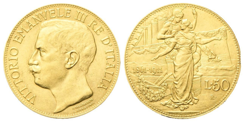REGNO D’ITALIA
Vittorio Emanuele III, 1900-1943.
50 Lire 1911 Roma, Cinquanten...