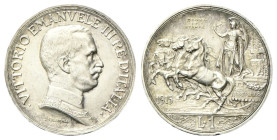 REGNO D’ITALIA
Vittorio Emanuele III, 1900-1943.
Lira 1915 PROVA DI STAMPA Roma, Quadriga briosa.
Ag
gr. 4,99
Dr. Semibusto del sovrano in unifor...