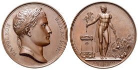 NAPOLEONE BONAPARTE
Periodo Napoleonico, dal 1795 al 1815.
Medaglia 1809 opus B. Andrieu.
Æ
gr. 36,36 mm 40,5
Dr. NAPOLEON - EMP ET ROI. Testa la...