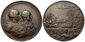 NAPOLI
Ferdinando IV (I) di Borbone, 1759-1825.
Medaglia 1772 opus P. Balzar, coniata a Palermo.
Piombo
gr. 43,64 mm 53,1
Dr. CAROLVS HISPAN ET F...