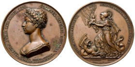 NAPOLI
Ferdinando IV (I) di Borbone, 1816-1825.
Medaglia 1820 opus Montagny.
Æ
gr. 70,89 mm 50,7
Dr. CAROLA FERD LUD REG - NEPTIS BITURIC DUCISSA...