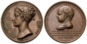 NAPOLI
Ferdinando II di Borbone, 1830-1859.
Medaglia 1831 opus J. P. Casimir de Marcassus de Puymaurin e Caque.
Æ
gr. 31,98 mm 38,2
Dr. JE VEUX Q...