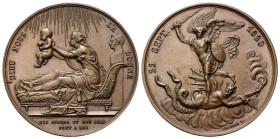 FRANCIA
Durante Luigi XVIII di Borbone (re di Francia), 1814-1824.
Medaglia 1820 opus R. Gayrand.
Æ
gr. 31,40 mm 38
Dr. DIE NOUS - L’A DONNE. Pre...