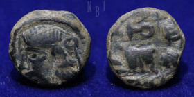 Indo Parthian: Gondopharid Dynasty. AE Drachm, Sanabares. Usurper