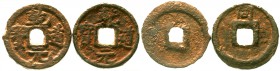 CHINA und Südostasien, China, Südliche Sung-Dynastie. Xiao Zong 1163-1189
2 Eisenmünzen: Cash 1165/1173. Qian Dao yuan bao. Revers leer und desgleich...
