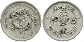 CHINA und Südostasien, China, Qing-Dynastie. De Zong, 1875-1908
5 Cents 1898 Provinz Kirin.
fast sehr schön