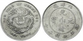 CHINA und Südostasien, China, Qing-Dynastie. De Zong, 1875-1908
Dollar (Yuan) Jahr 25 = 1899 Provinz Chihli (Pei Yang).
schön, Randfehler