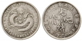 CHINA und Südostasien, China, Qing-Dynastie. De Zong, 1875-1908
20 Cents Jahr Hsin Chou = 1901 Provinz Kiangnan.
sehr schön, Prägeschwäche