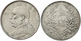 CHINA und Südostasien, China, Republik, 1912-1949
Dollar (Yuan) Jahr 10 = 1921. Präsident Yuan Shih-kai.
sehr schön, gereinigt