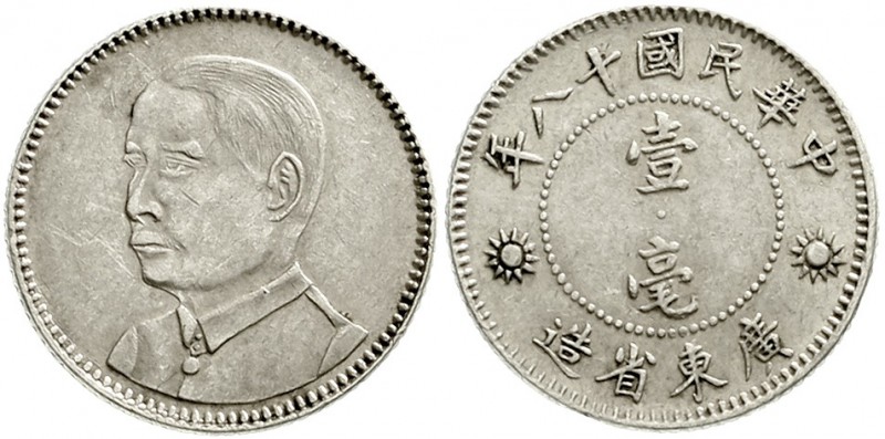CHINA und Südostasien, China, Republik, 1912-1949
10 Cents Jahr 18 = 1929 Provi...