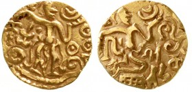 CHINA und Südostasien, Ceylon, Rajadhiraja Chola, 1018-1052
Kahavanhu GOLD. 4,38 g.
sehr schön