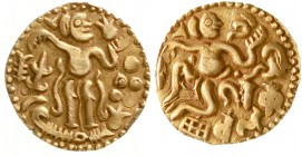 CHINA und Südostasien, Ceylon, Rajadhiraja Chola, 1018-1052
Kahavanhu GOLD. 4,31 g.
sehr schön