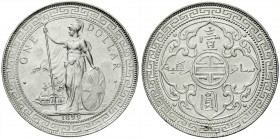CHINA und Südostasien, Großbritannien, Tradedollars
Tradedollar 1899 B. sehr schön/vorzüglich, berieben