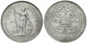 CHINA und Südostasien, Großbritannien, Tradedollars
Tradedollar 1902 B. sehr schön/vorzüglich, kl. Randfehler, leichte Prägeschwäche