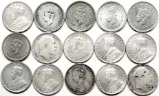 CHINA und Südostasien, Indien, Lots
15 versch. Rupien Britisch Indien aus 1900 bis 1947. fast sehr schön bis fast Stempelglanz