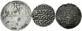 CHINA und Südostasien, Indien-Bengalen, Shams al din Ilyas 1345-1358 (AH 746-759)
3 Stück: Tankah AH 751 = 1350, Firozabad. Dazu weiterer Tankah mit ...