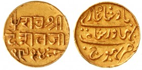 CHINA und Südostasien, Indien-Kutch, Desalji II., 1819-1860.
25 Kori GOLD VS 1914 = 1857. 4,68 g.
vorzüglich, Randfehler