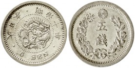 CHINA und Südostasien, Japan, Mutsuhito (Meiji), 1868-1912
5 Sen Jahr 10 = 1877. fast Stempelglanz, min. berieben