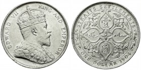 CHINA und Südostasien, Malaysia, Straits Settlements
Dollar 1904. sehr schön/vorzüglich, Randfehler