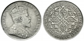 CHINA und Südostasien, Malaysia, Straits Settlements
Dollar 1908. sehr schön, kl. Randfehler